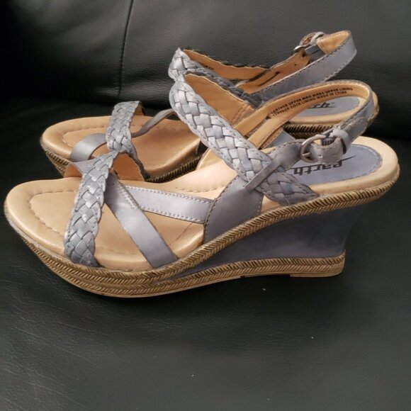 Sandals - Never Worn - Earth Origins Wedges Vista Moroccan Blue - Size 7 - Picture 2 of 5